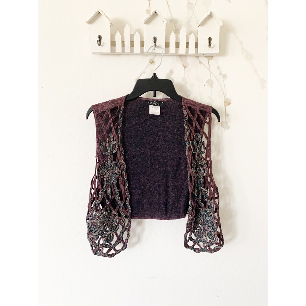 Carole Little Petites Vintage Floral Vest